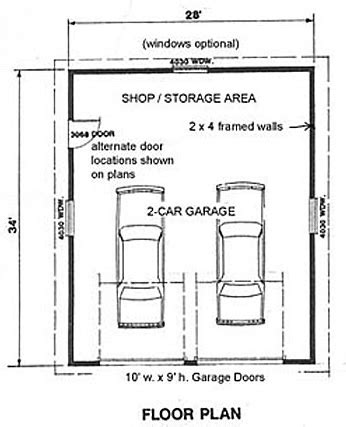 oversized double garage dimensions